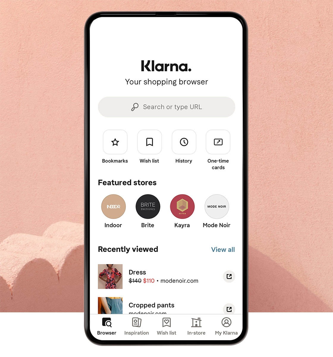 Klarna smartphone app
