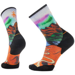 Smartwool Trail Run Targeted Cushion Singletrack Print Crew Socks