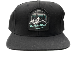 The Bike Shop Flat Bill Snapback Hat Sunset Logo 